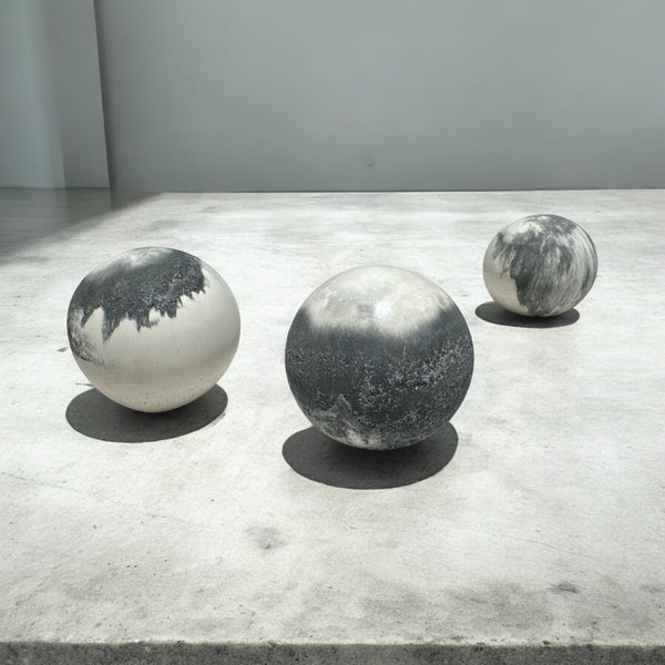 White Concrete Decor Trio