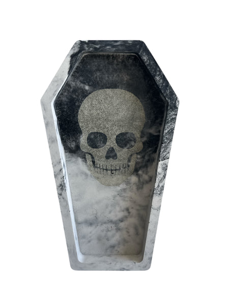 Engraved Skull Coffin Tray