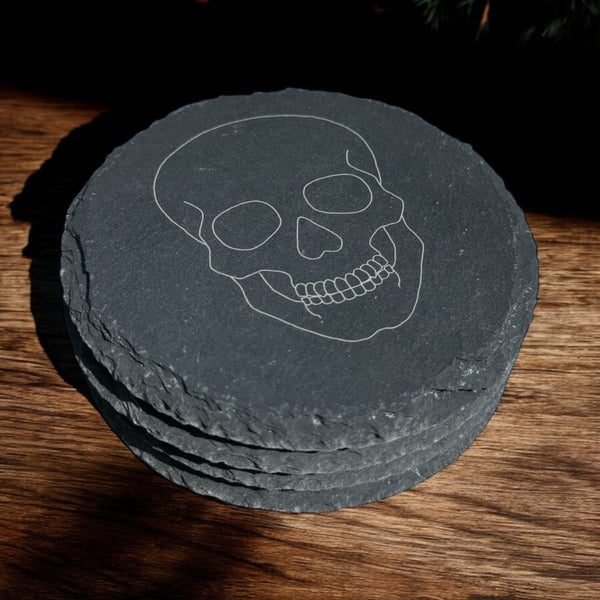Skull : Slate Coasters | ws