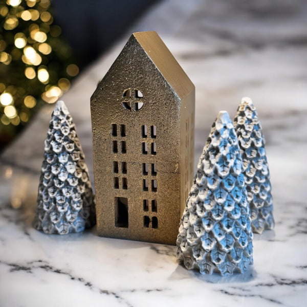 Hand- Painted Holiday Decor Set