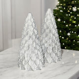 White Concrete Christmas Decor Trees • Set of 2