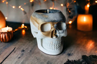 Concrete Skull Soy Candle • Whiskey Oak | ws