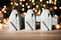 Concrete Christmas Euro House • Set of 3 | ws