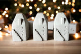 Concrete Christmas Euro House • Set of 3