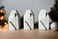 Concrete Christmas Euro House • Set of 3 | ws