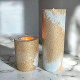 Gold Fusion Concrete Pillars